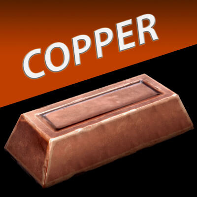 Copper Ingot Metal Bar Industrial Craft Forge Resource