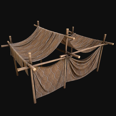 Desert Nomad Tent Stalls Medieval Merchant Bazaar Stand