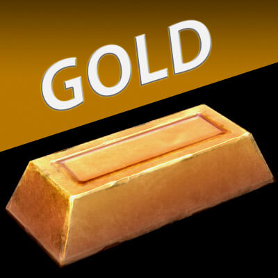 Golden Ingot Bar Treasure Industrial Craft Forge Resource