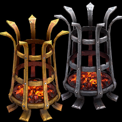 Medieval Brazier Dungeon Lighting Furniture