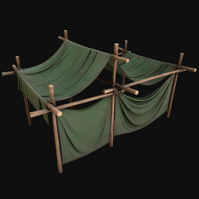Military Medical Tent Camp Medieval Bazaar Fair Stall
