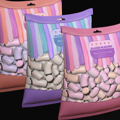 Pack of Marshmallows Sweet Dessert Food Snack