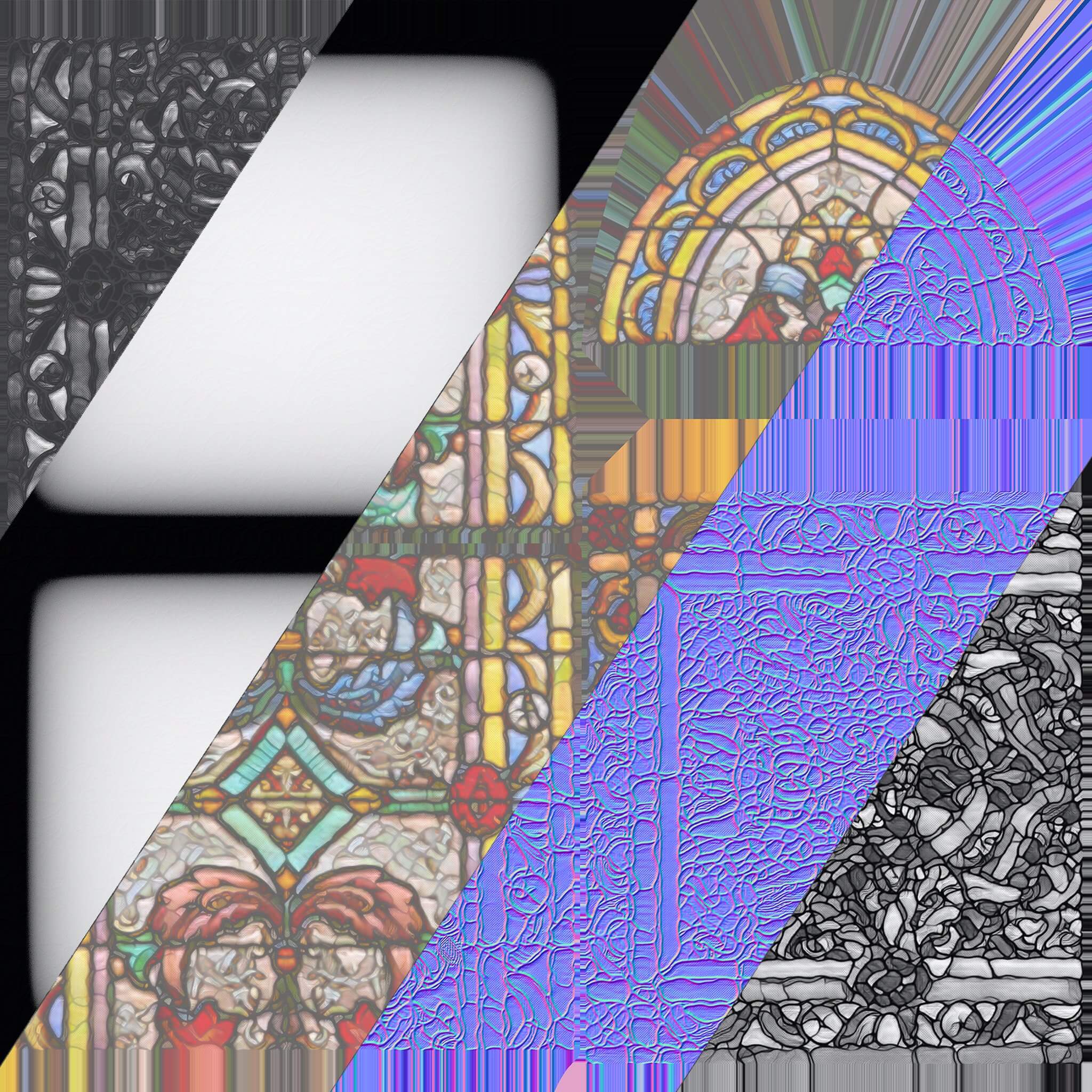 Stained Glass Window Church Medieval Temple 3D Model