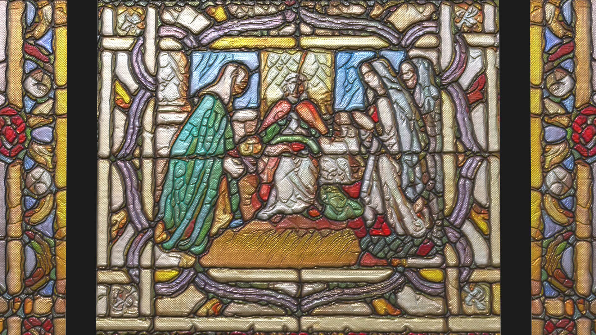 Stained Glass Window Church Medieval Temple 3D Model