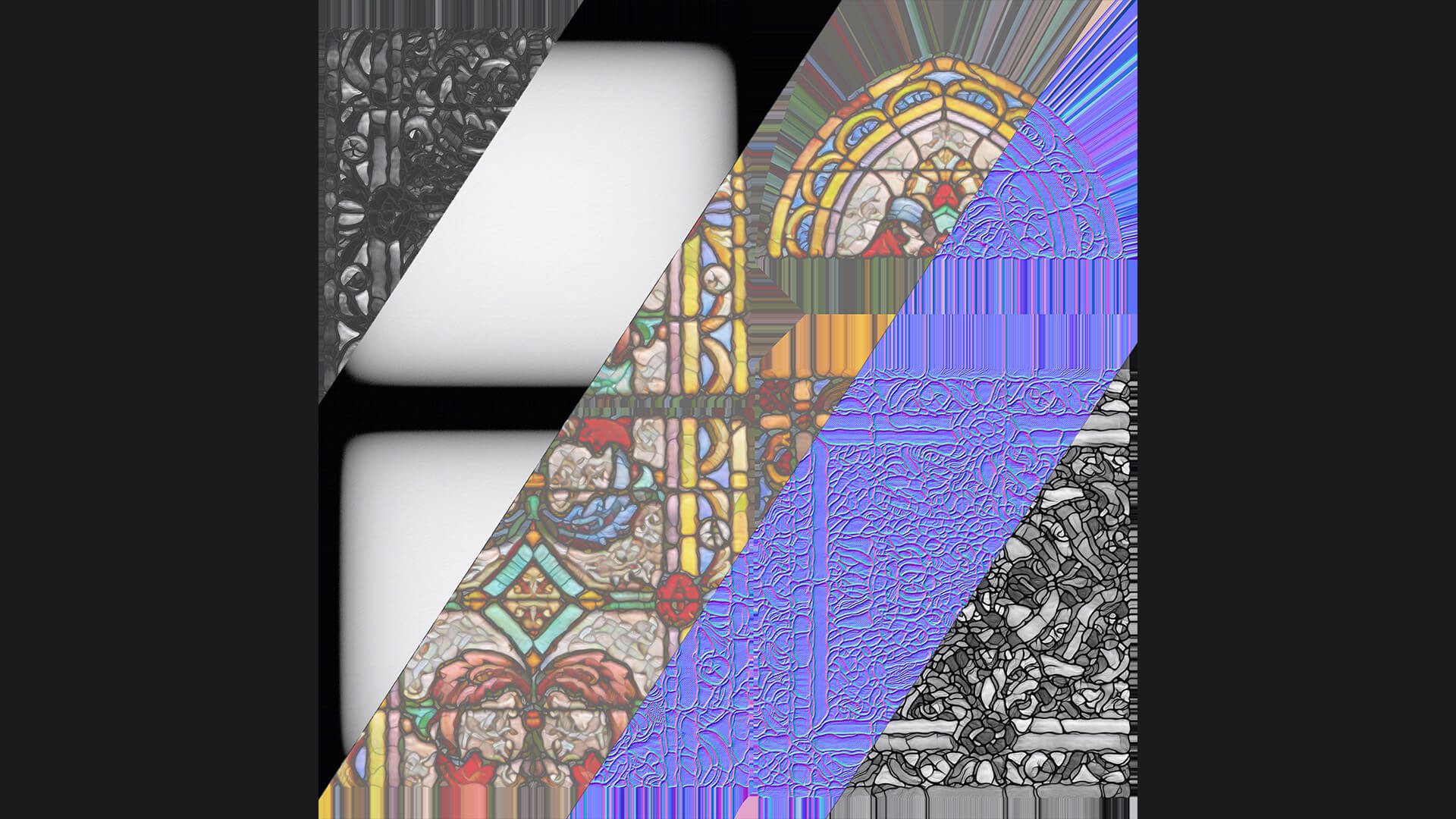 Stained Glass Window Church Medieval Temple 3D Model