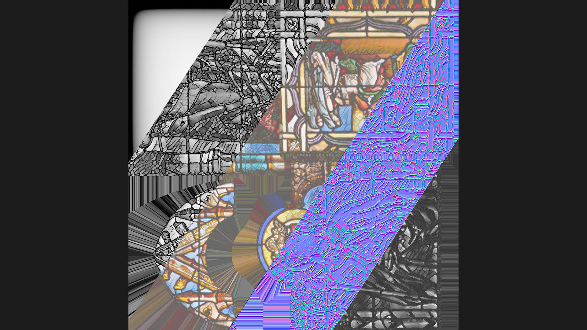 Stained Glass Window Church Medieval Temple 3D Model