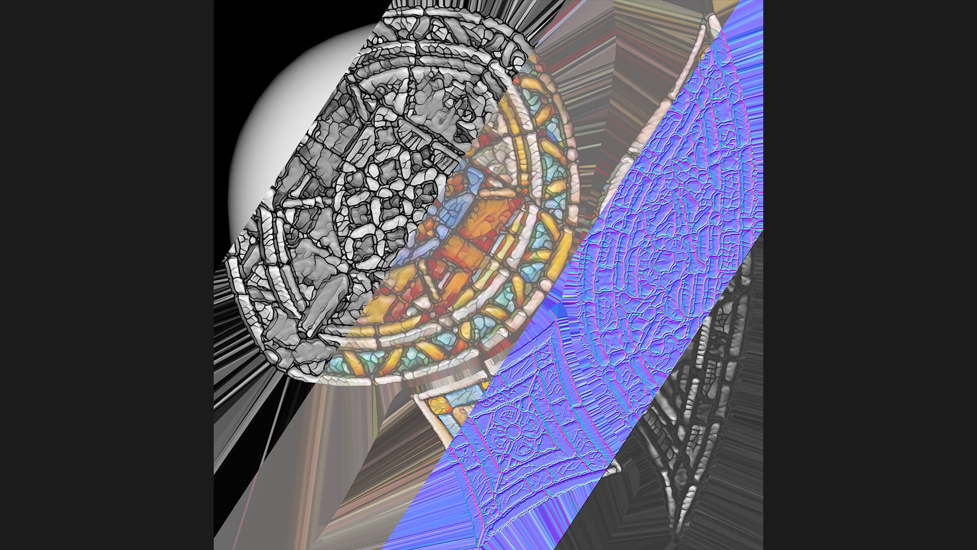 Stained Glass Window Church Medieval Temple 3D Model