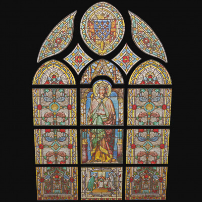 Stained Glass Window Church Medieval Temple