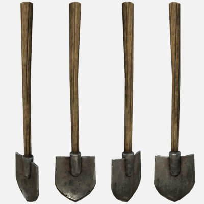 Wooden Shovel Excavation Farmers Tool