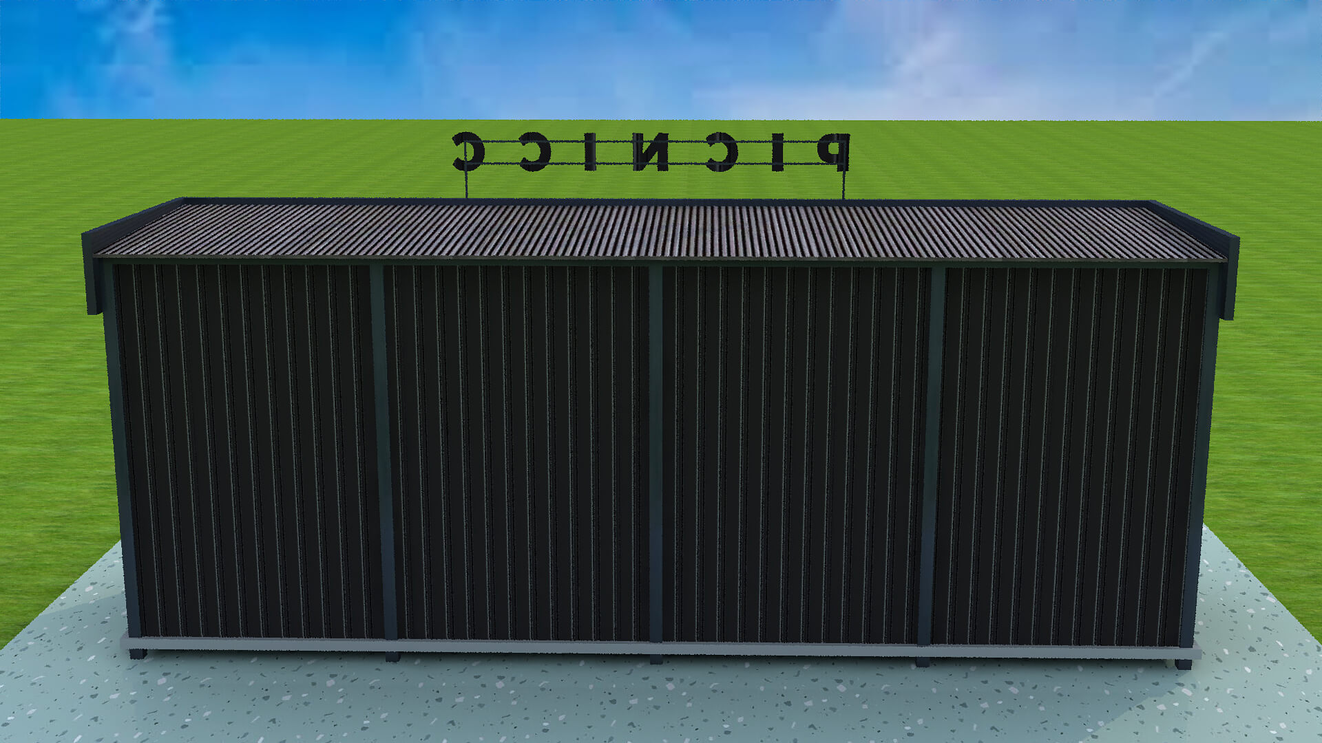 Modern Modular Food Court Container Shop 3D Model