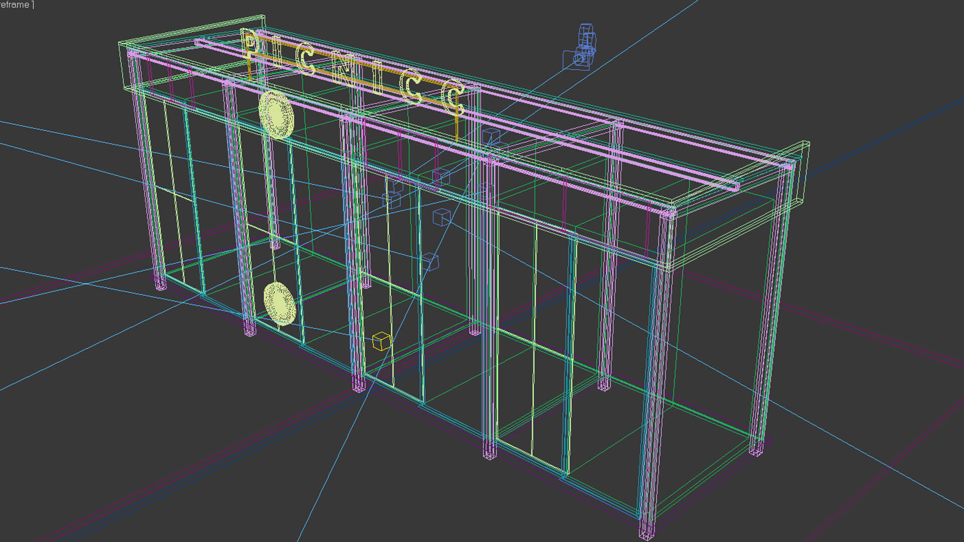 Modern Modular Food Court Container Shop 3D Model