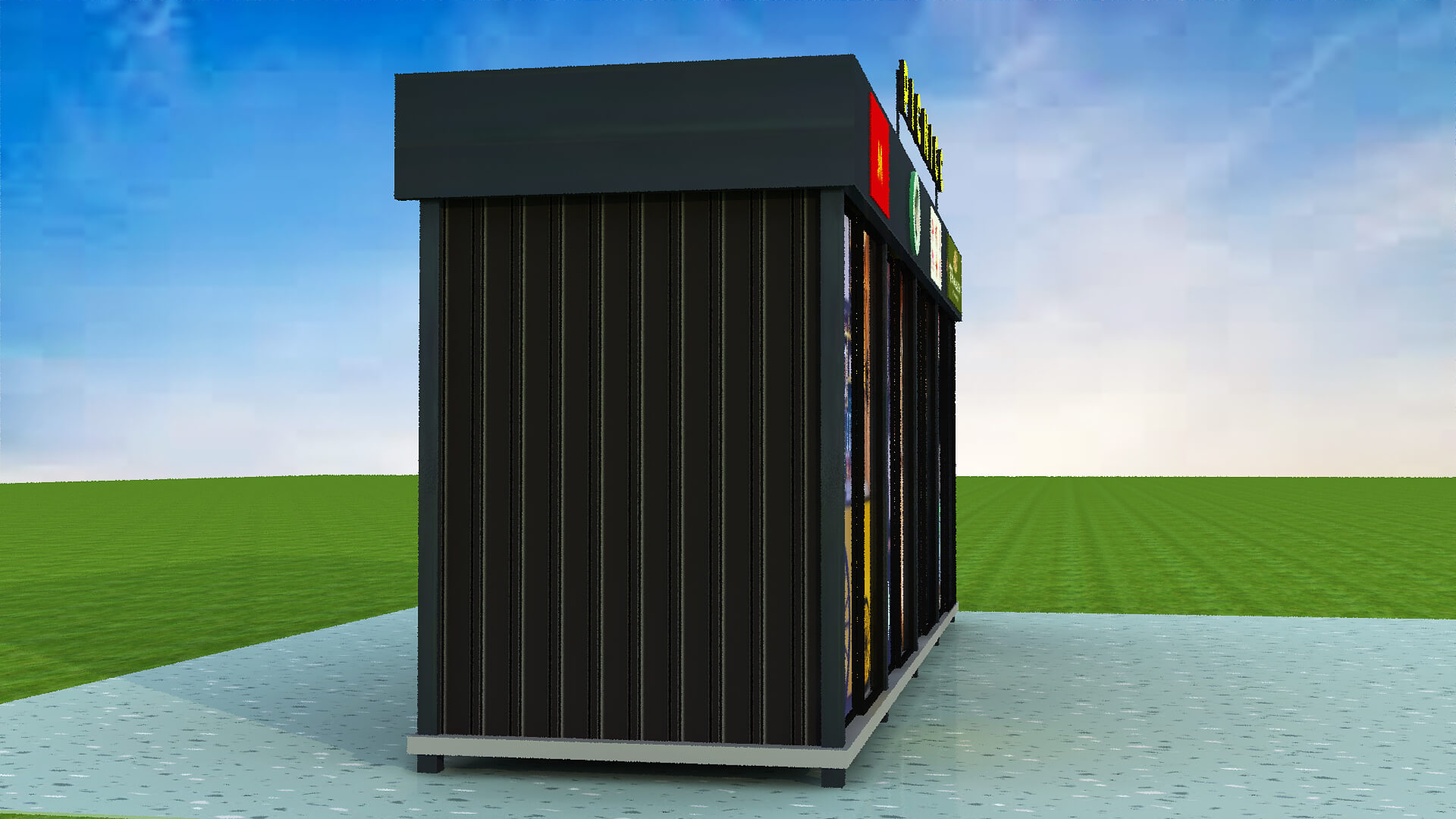 Modern Modular Food Court Container Shop 3D Model