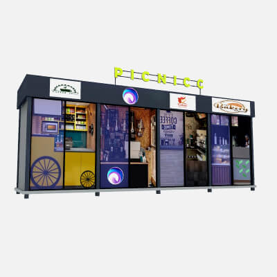 Modern Modular Food Court Container Shop
