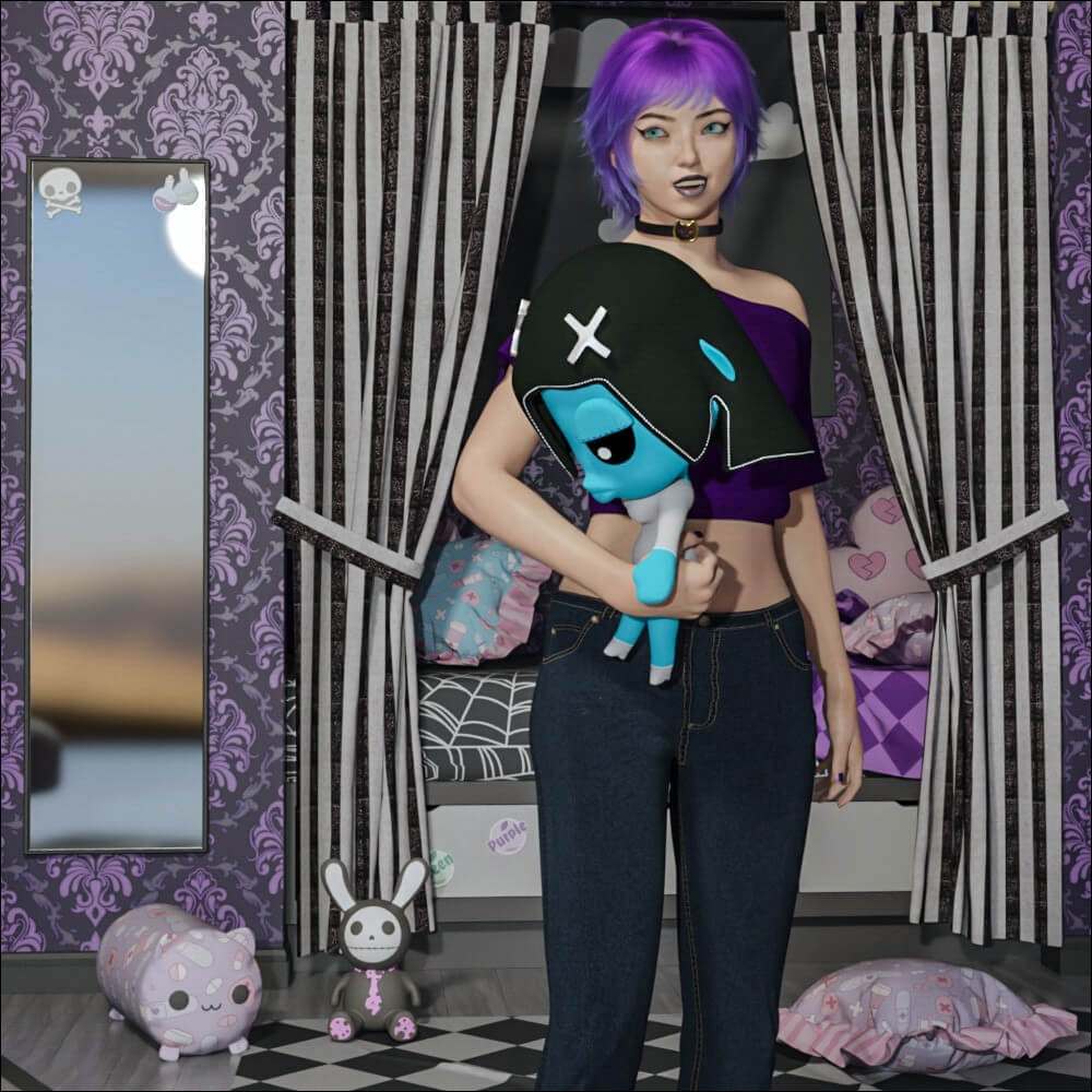 The Monster Bride Plushie Toy for DAZ Studio Daz Content
