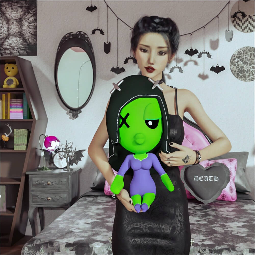 The Monster Bride Plushie Toy for DAZ Studio Daz Content