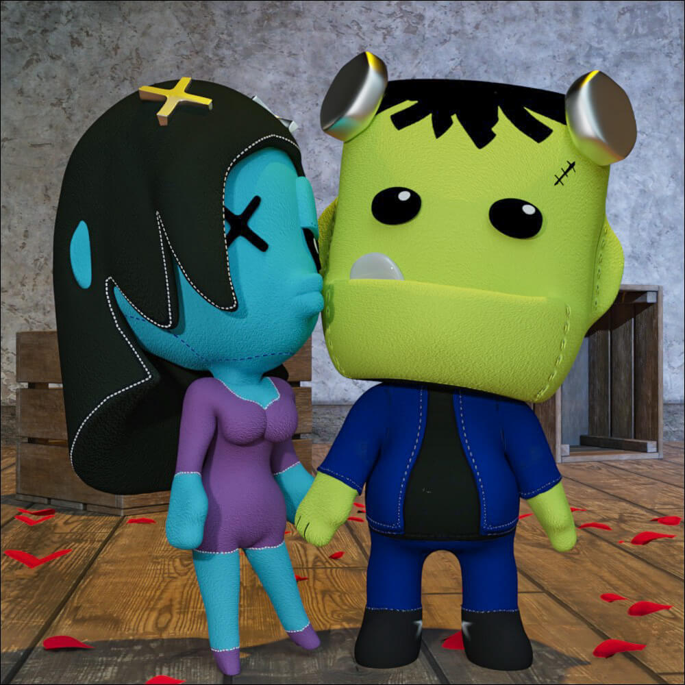 The Monster Bride Plushie Toy for DAZ Studio Daz Content