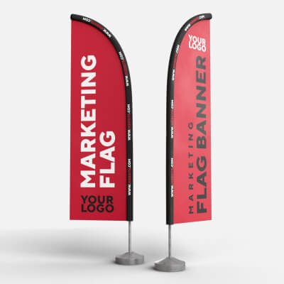 Marketing Flag Banner Maya Blender FBX OBJ