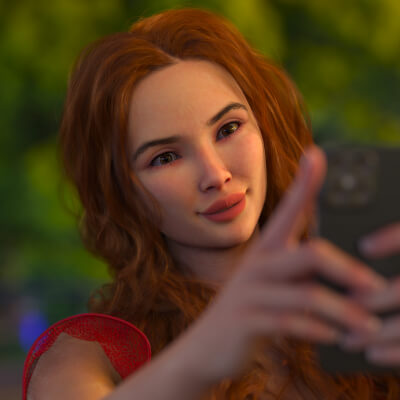 Golden Hour Found Her First - DD Aubrey HR Genesis 9 3D Wallpaper