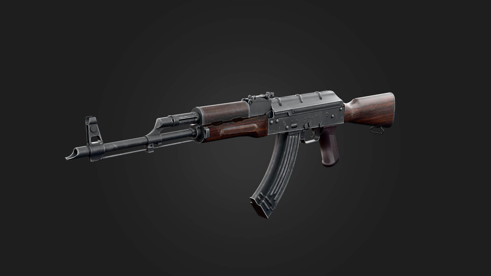 AK 47 Assault Rifle 3D Model Game Ready Weapon 3D Model
