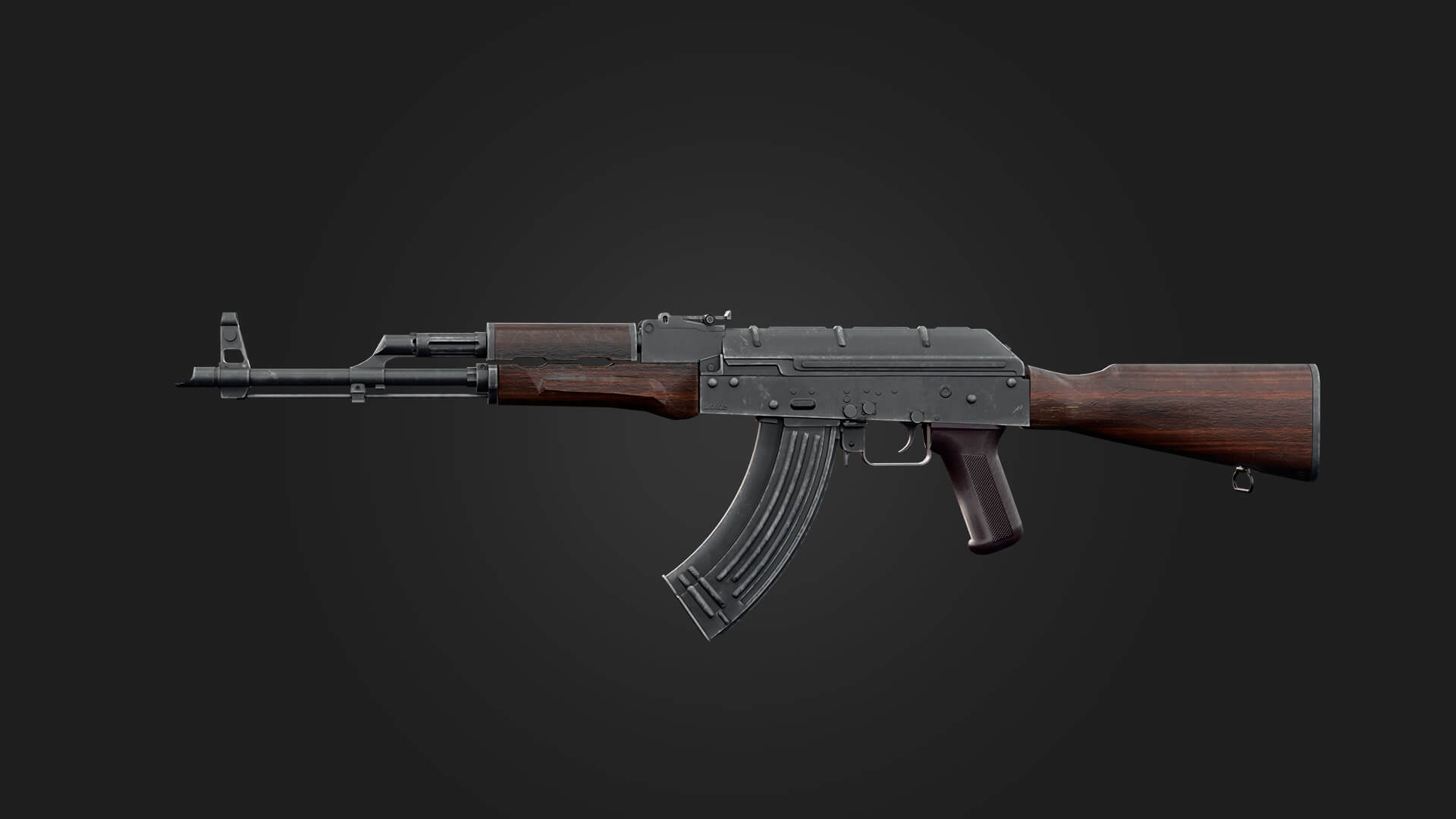 AK 47 Assault Rifle 3D Model Game Ready Weapon 3D Model
