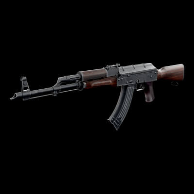 AK 47 Assault Rifle 3D Model Game Ready Weapon
