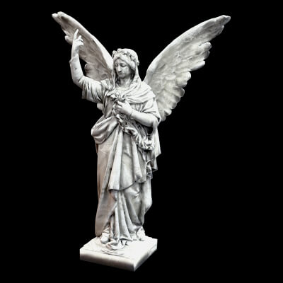 Angel Statue Old Marble 3D Model - Sculpture, Monument &