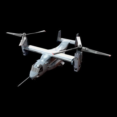 Bell Boeing V-22 Osprey Military Helicopter Helicopter 3D Model Aviati