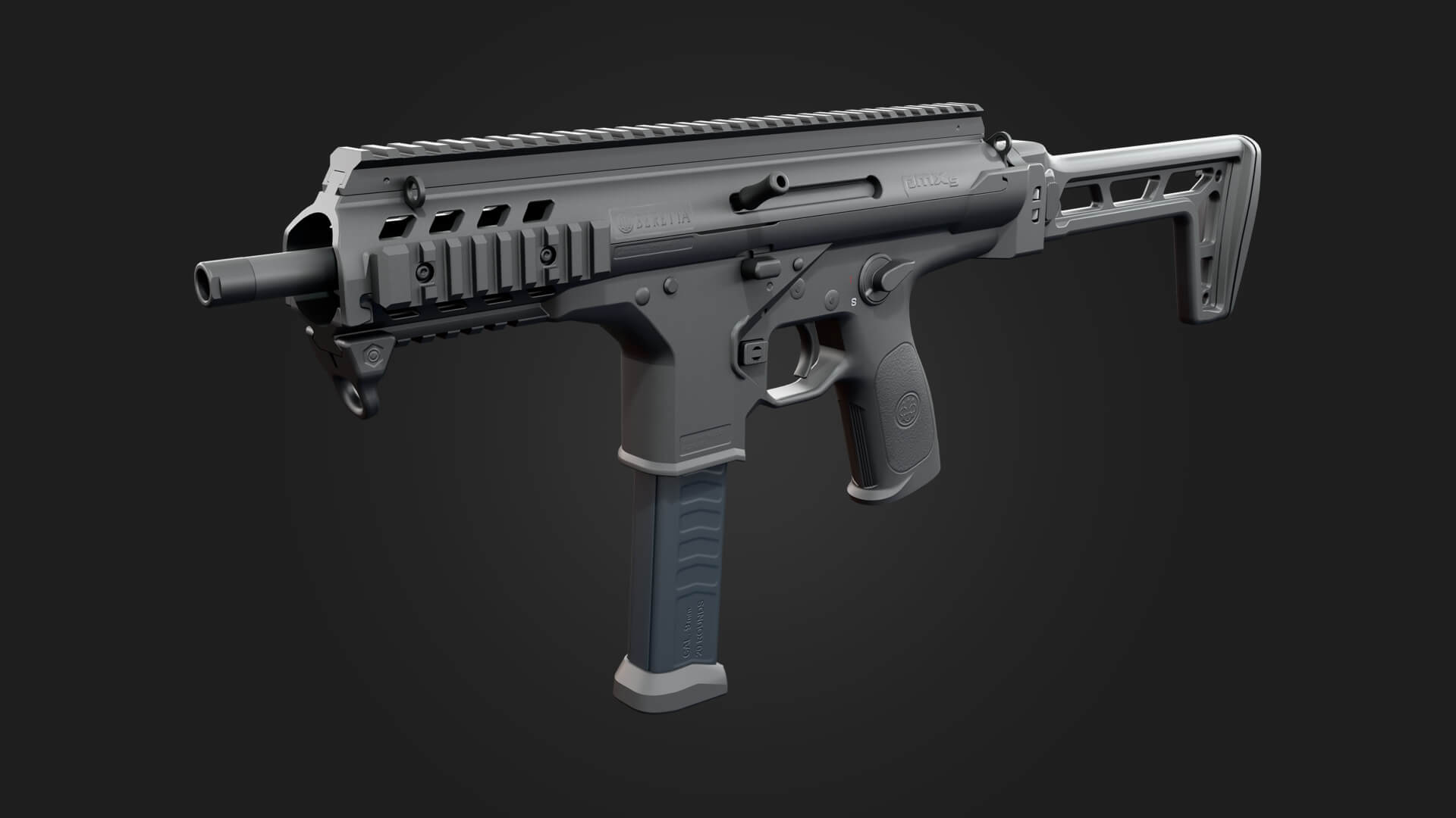 Beretta Pmx Submachine Gun 3D Model Game Ready Weapon 3D Model