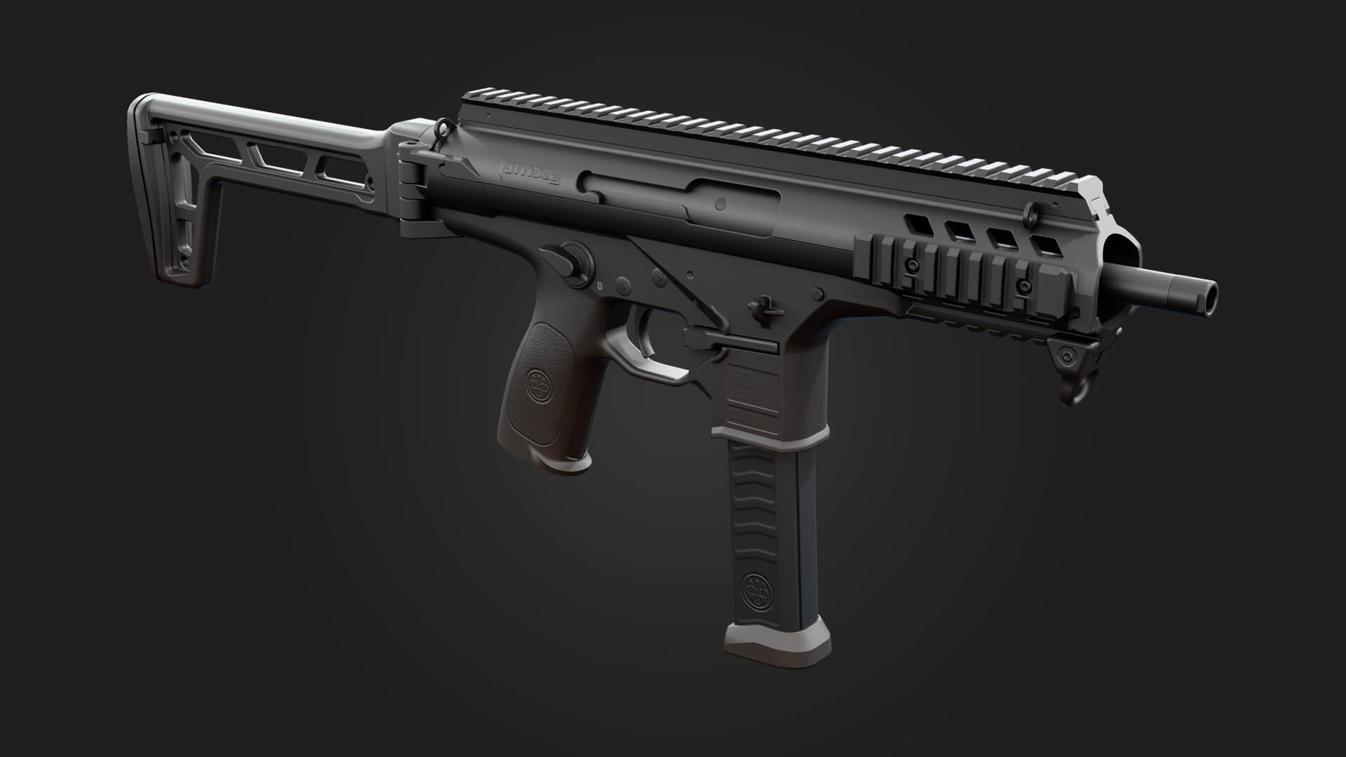 Beretta Pmx Submachine Gun 3D Model Game Ready Weapon 3D Model