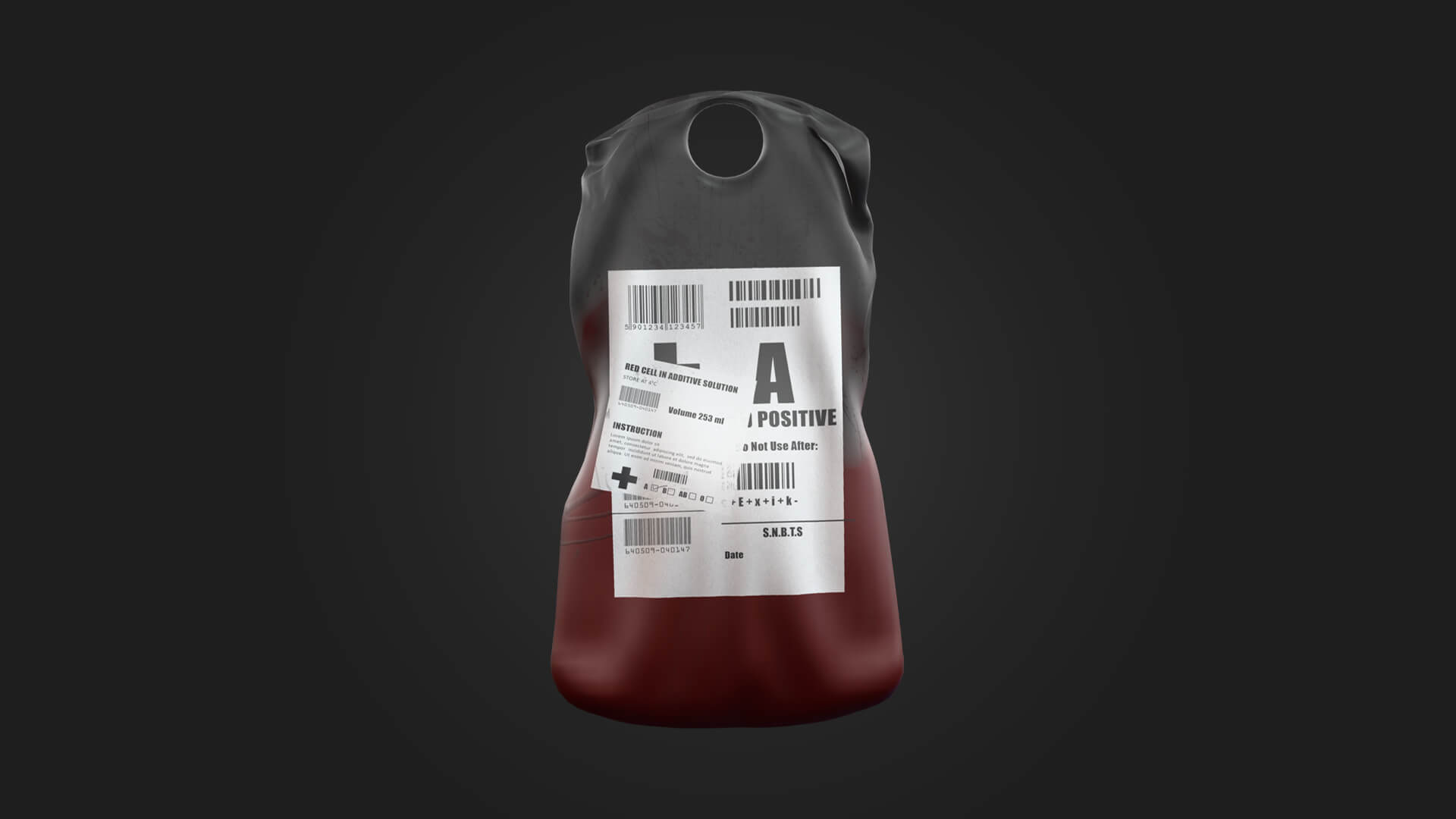 Blood Bag 3D Model Game Ready Prop 3D Model