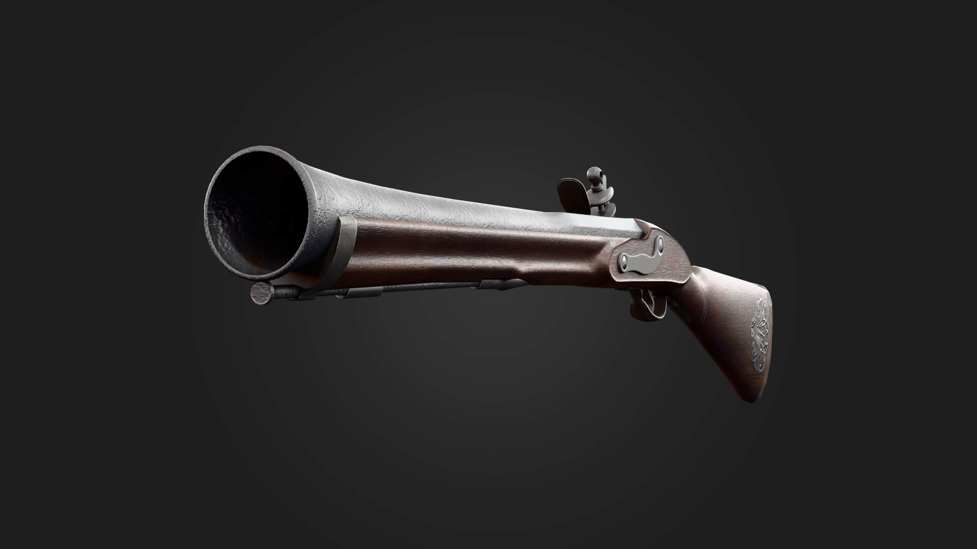 Blunderbuss Antique Firearm Gun 3D Model Weapon 3D Model