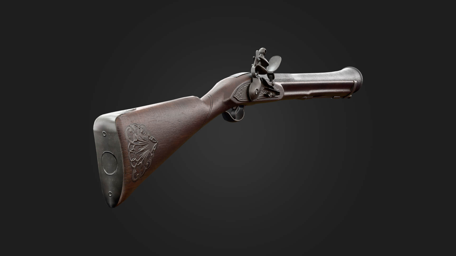 Blunderbuss Antique Firearm Gun 3D Model Weapon 3D Model