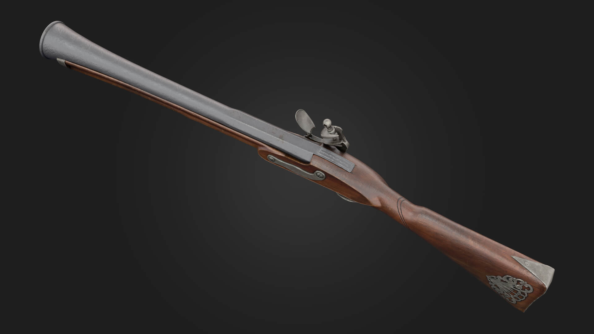 Blunderbuss Antique Firearm Gun 3D Model Weapon 3D Model