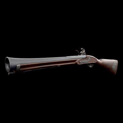 Blunderbuss Antique Firearm Gun 3D Model Weapon