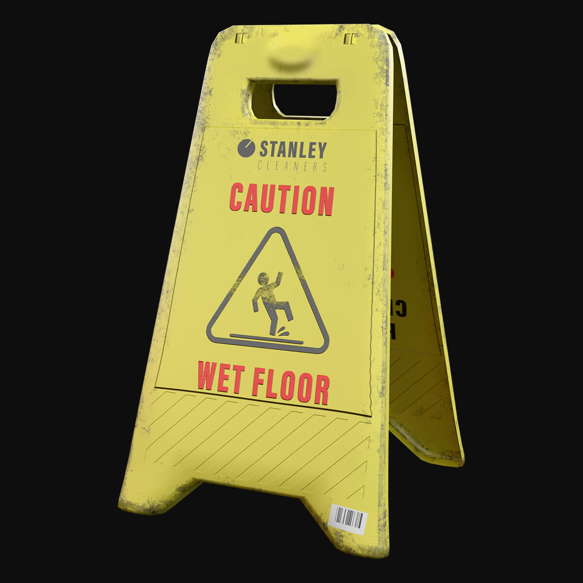 Caution Wet Floor 3D Model Game Ready Prop 3D Model