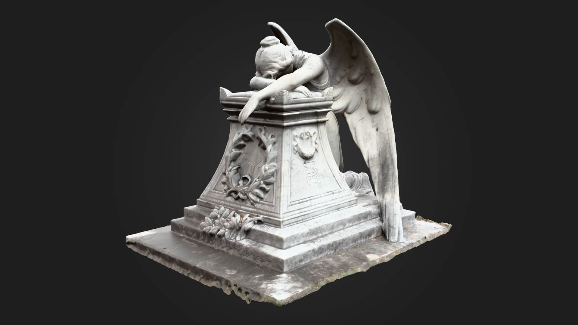 Cemetery Statue 3D Model - Sculpture Monument and Game Asse 3D Model