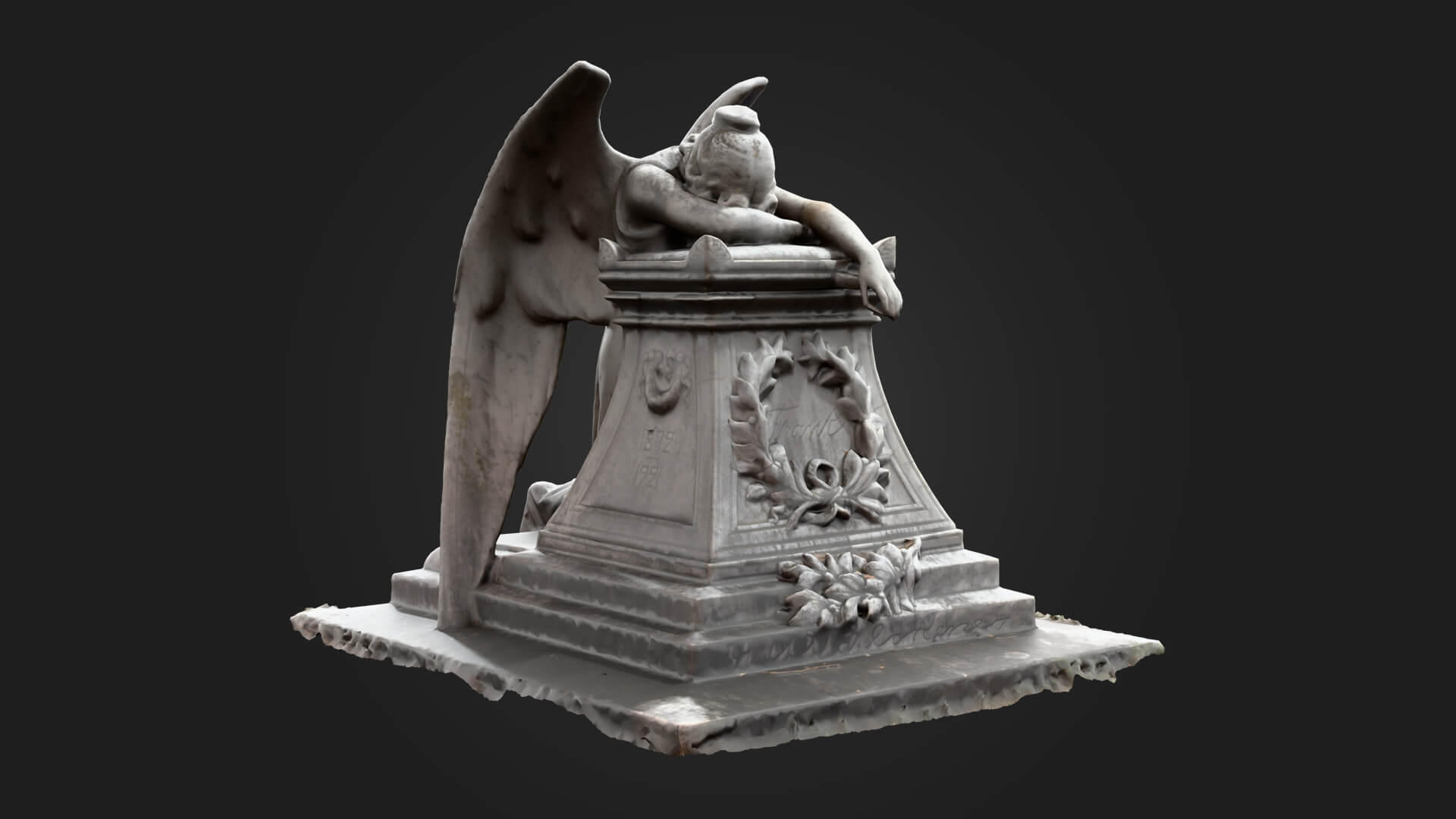 Cemetery Statue 3D Model - Sculpture Monument and Game Asse 3D Model