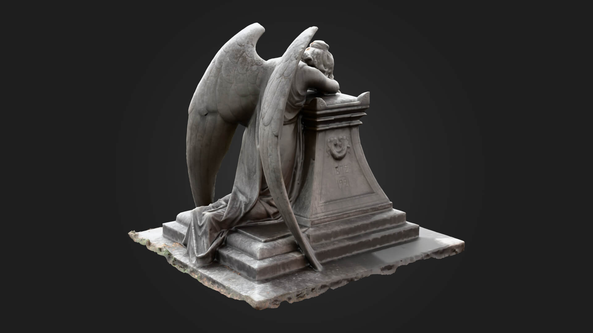 Cemetery Statue 3D Model - Sculpture Monument and Game Asse 3D Model