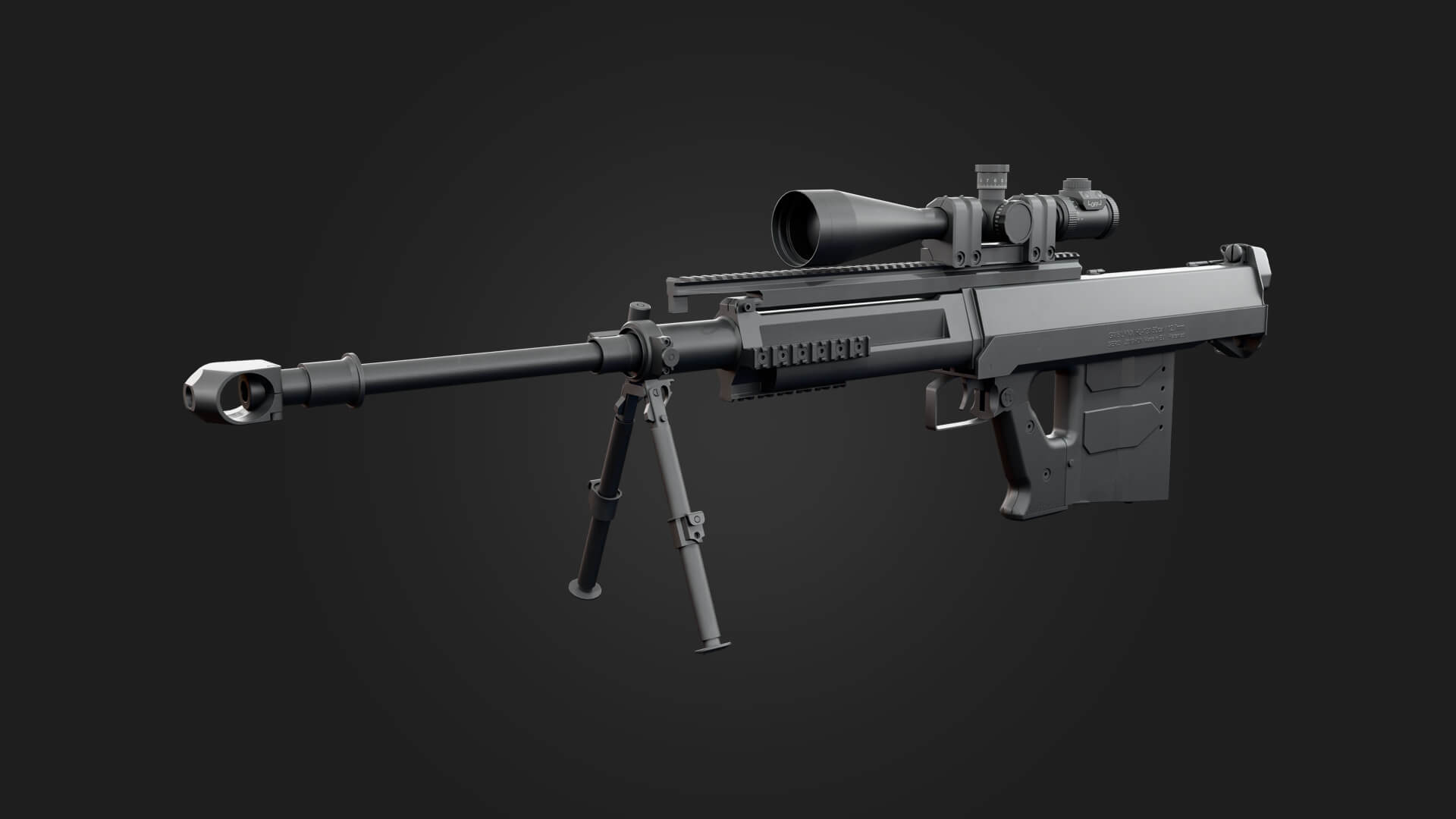 GM6 Lynx Anti-Materiel Sniper Rifle 3D Model 3D Model