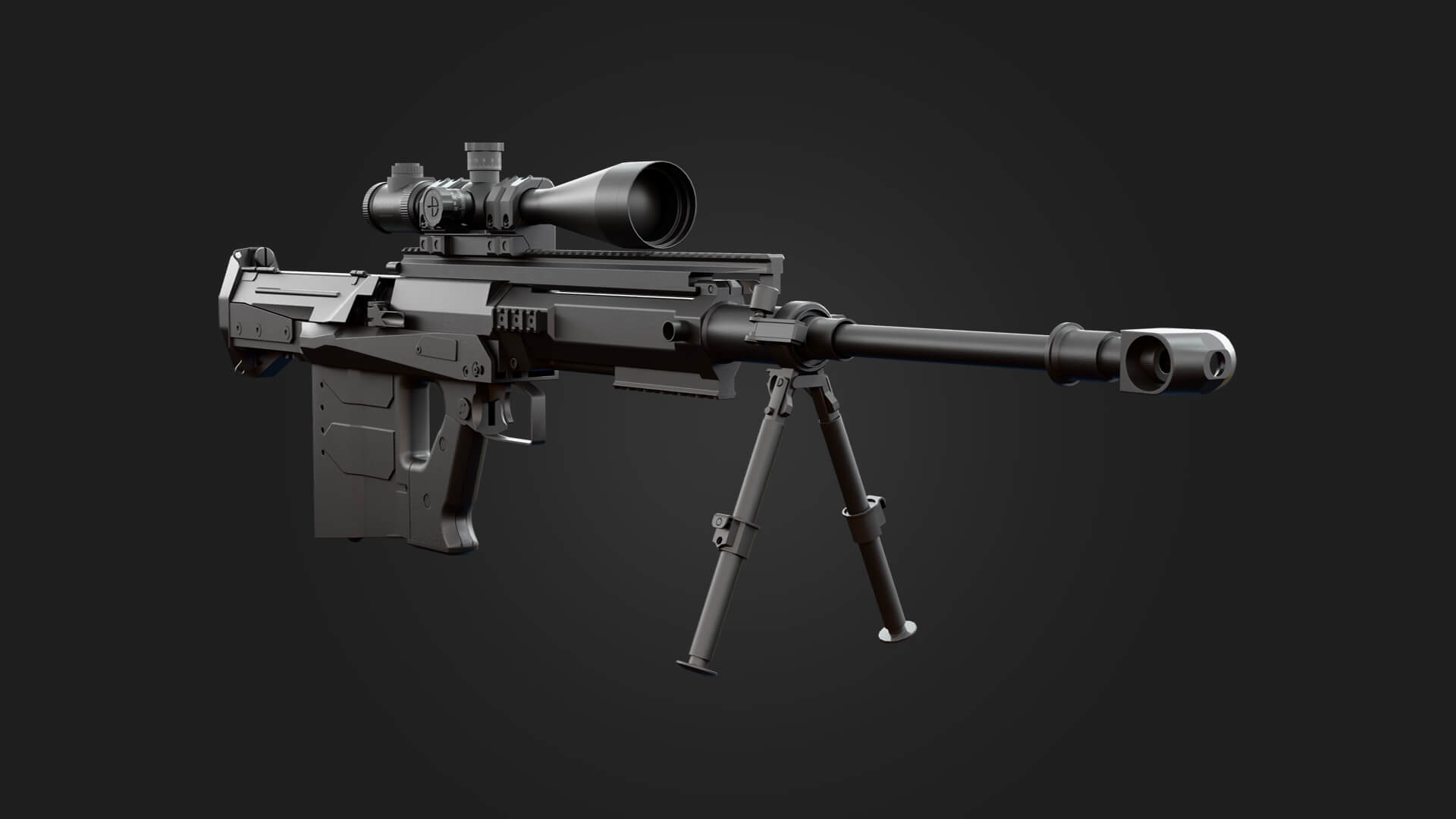 GM6 Lynx Anti-Materiel Sniper Rifle 3D Model 3D Model