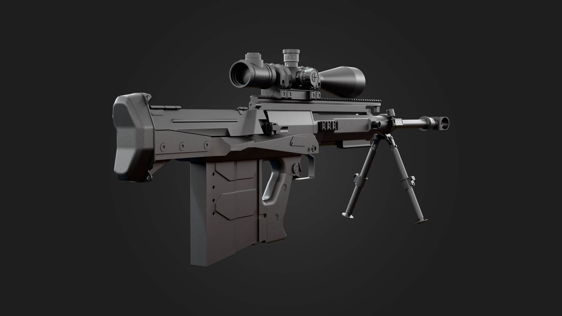 GM6 Lynx Anti-Materiel Sniper Rifle 3D Model 3D Model