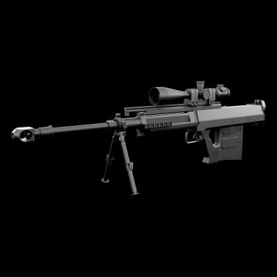 GM6 Lynx Anti-Materiel Sniper Rifle 3D Model
