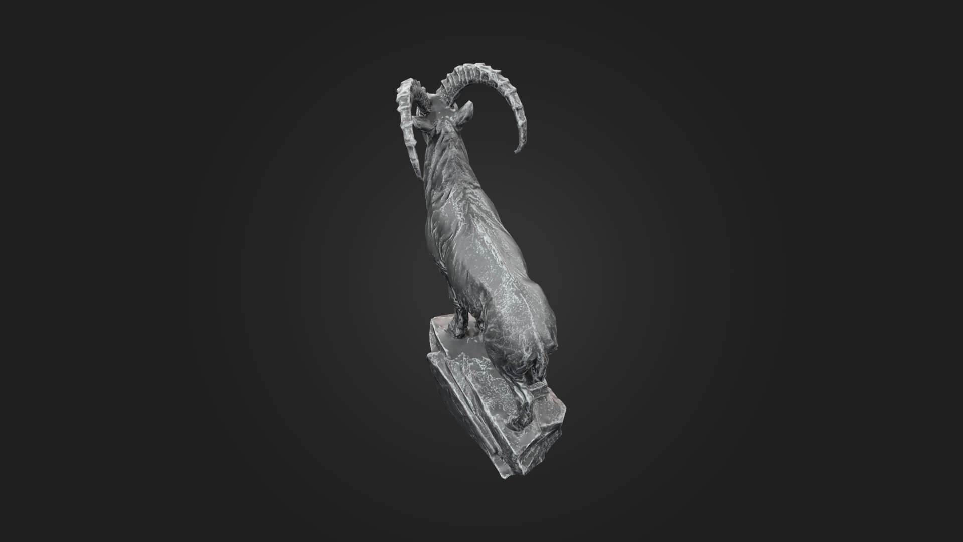 Ibex Statue 3D Model - Sculpture Monument & Game Asset 3D Model
