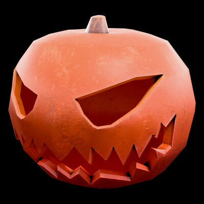 Jack o' Lantern 3D Model - Halloween and Horror Game Asset