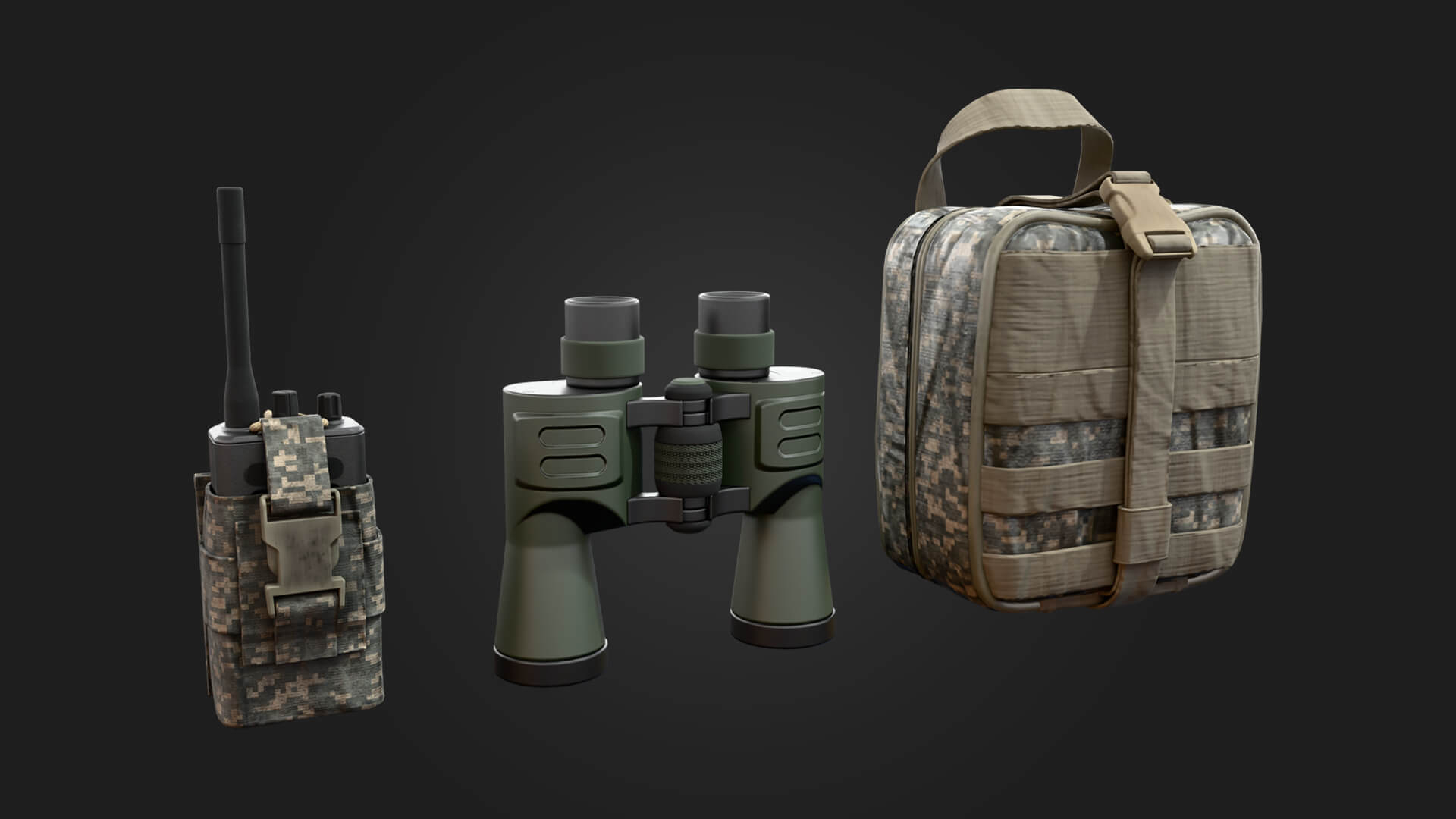 Military Accessory Military 3D Model Game Ready Prop 3D Model