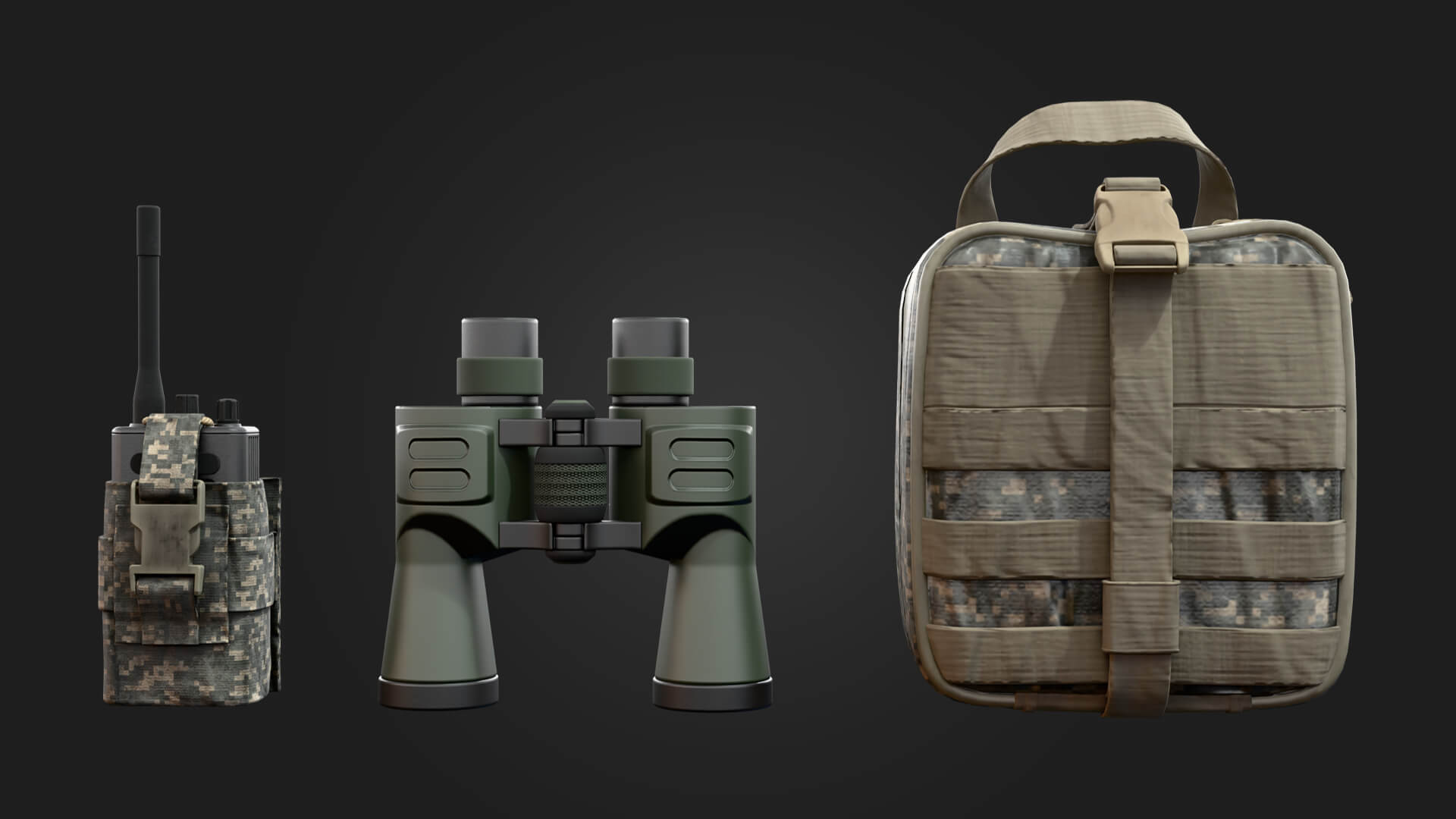 Military Accessory Military 3D Model Game Ready Prop 3D Model