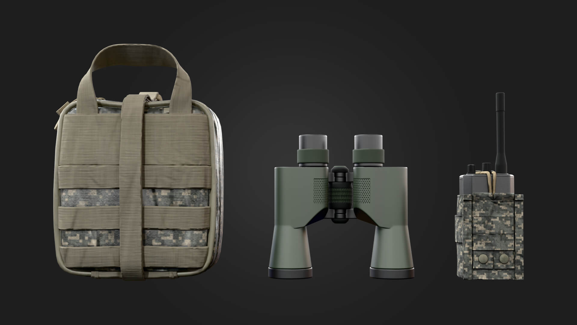 Military Accessory Military 3D Model Game Ready Prop 3D Model
