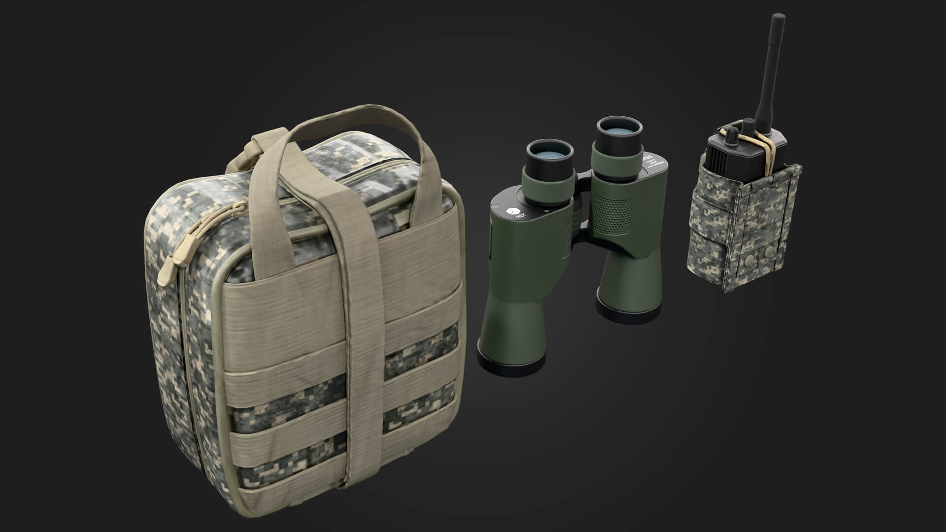 Military Accessory Military 3D Model Game Ready Prop 3D Model