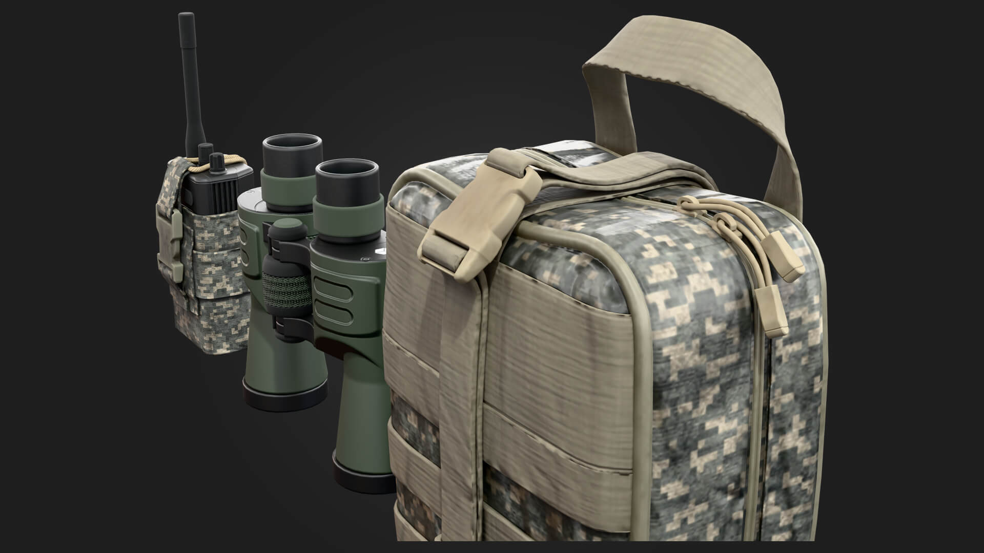 Military Accessory Military 3D Model Game Ready Prop 3D Model