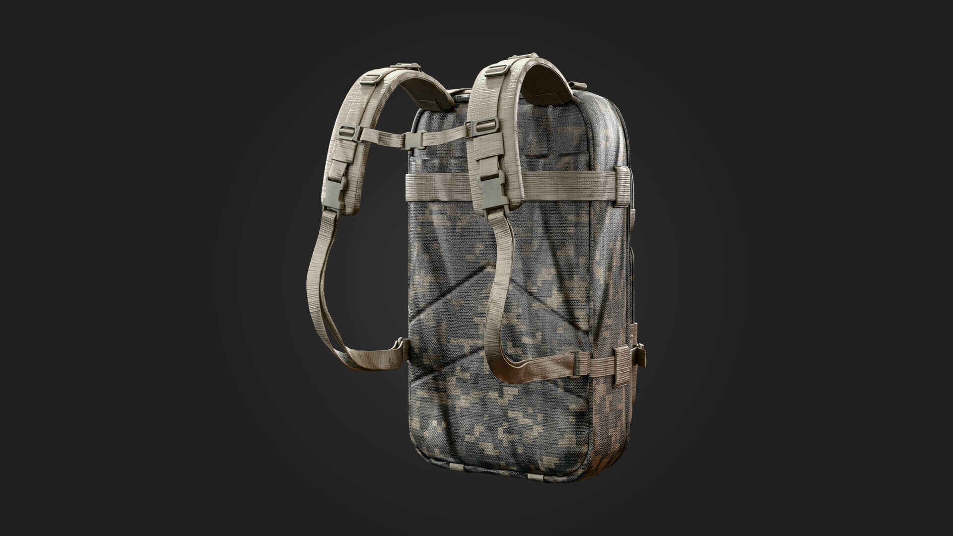 Military Backpack Military 3D Model Game Ready Prop 3D Model